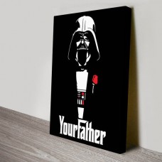 Godfather Darth Vader Pop Art Canvas Print Wall Hanging Star Wars 61x81cm   263128200451